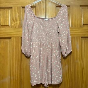 American Eagle Outfitters Pink Floral Romper